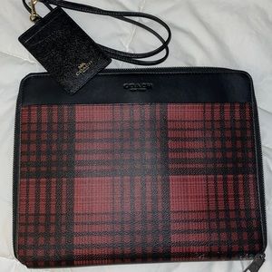 Coach portfolio and lanyard